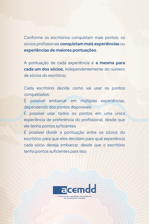 Orientações sobre distribuição e uso dos pontos pelos escritórios